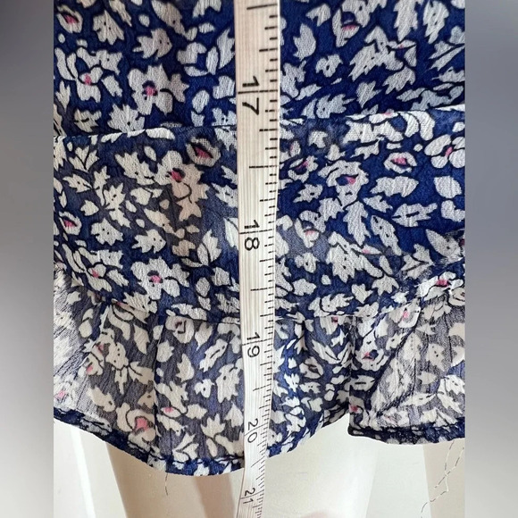 Lulus Walk The Walk Blue Floral Ruched Mesh Bodycon Dress Mini Size XS - Picture 6 of 9